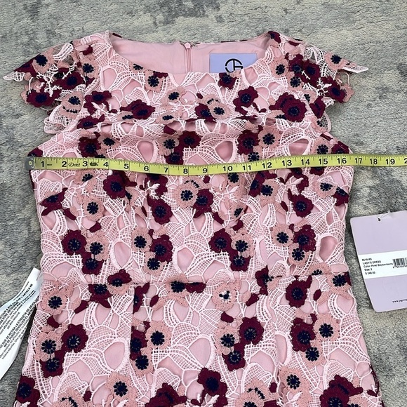 NWT JS Collections Guipure Lace Knee Length Ladys Dress Pink Boysenberry Sz 2 - Picture 8 of 14